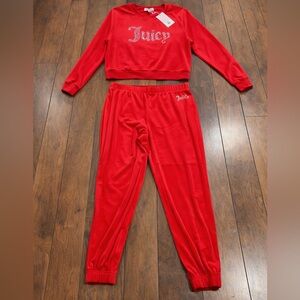 Juicy Couture Vibrant Red Velour Set